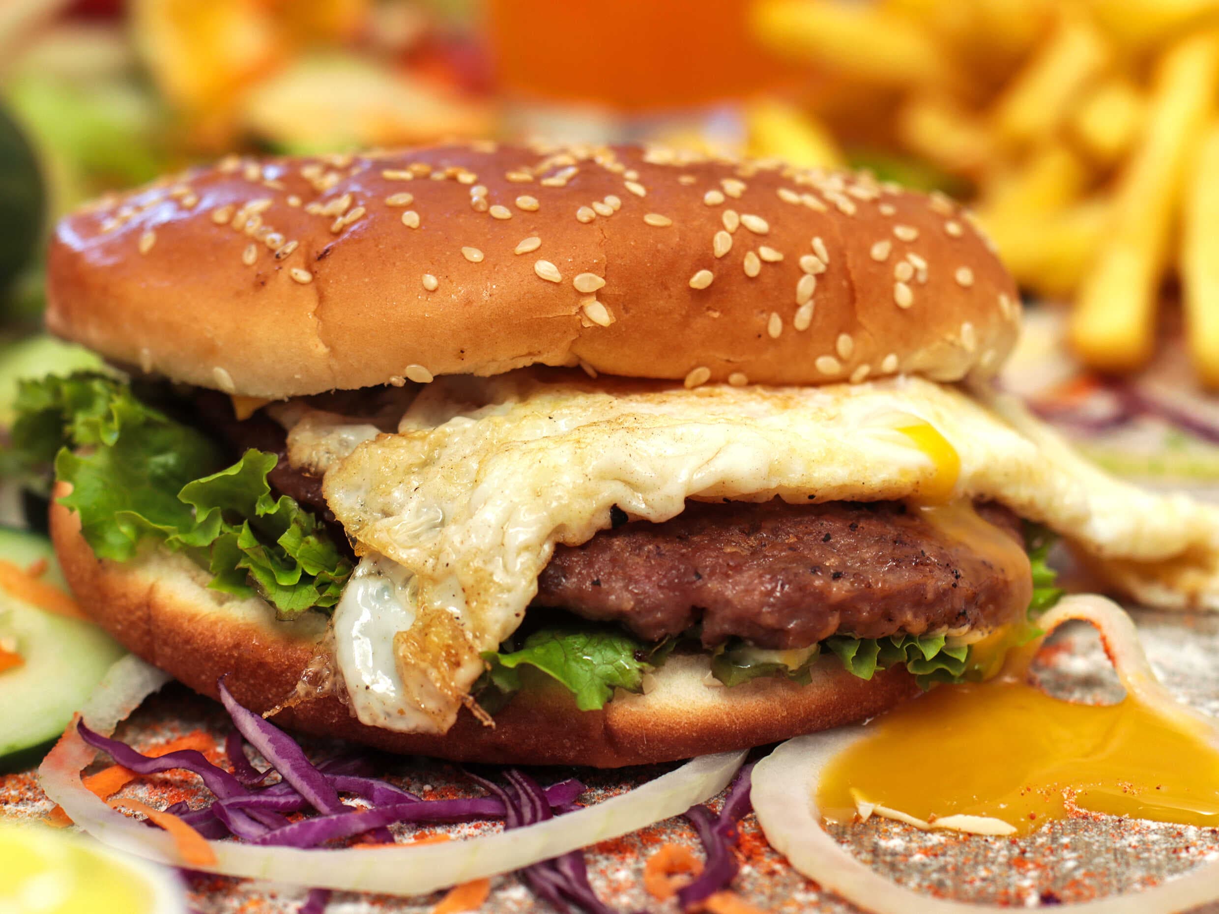 Hamburguesa de Huevo Frito