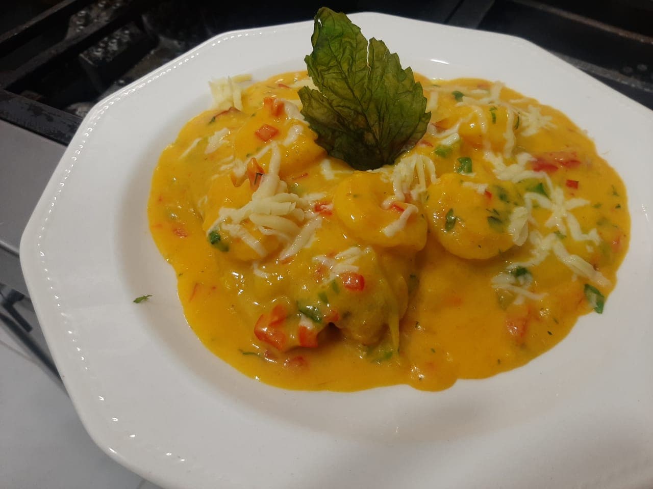 Patacón con Camarones