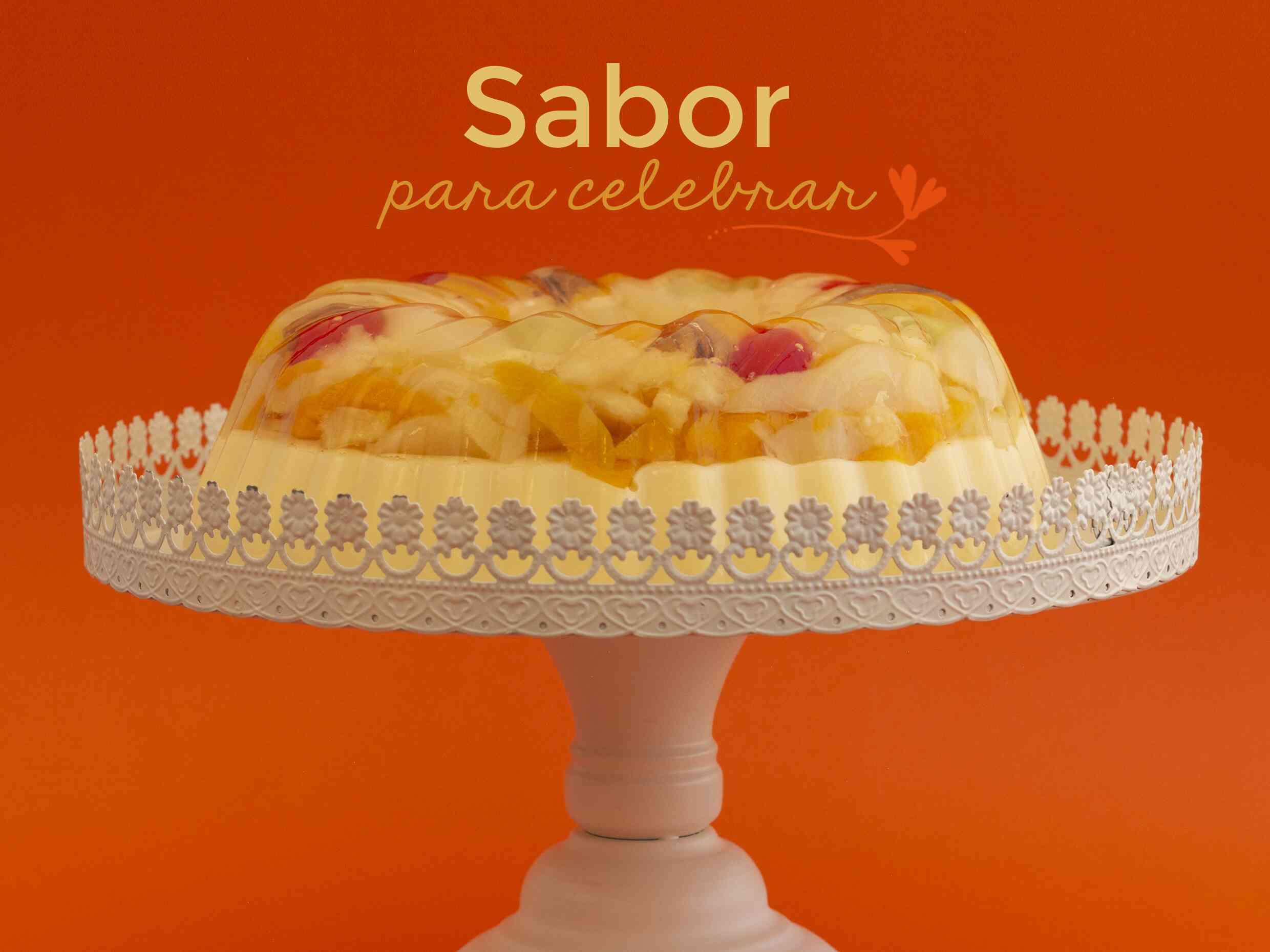 Gelatina de ROMPOPE con frutas