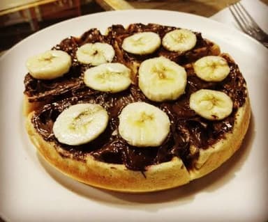 Waffle de Hersheys y Plátano