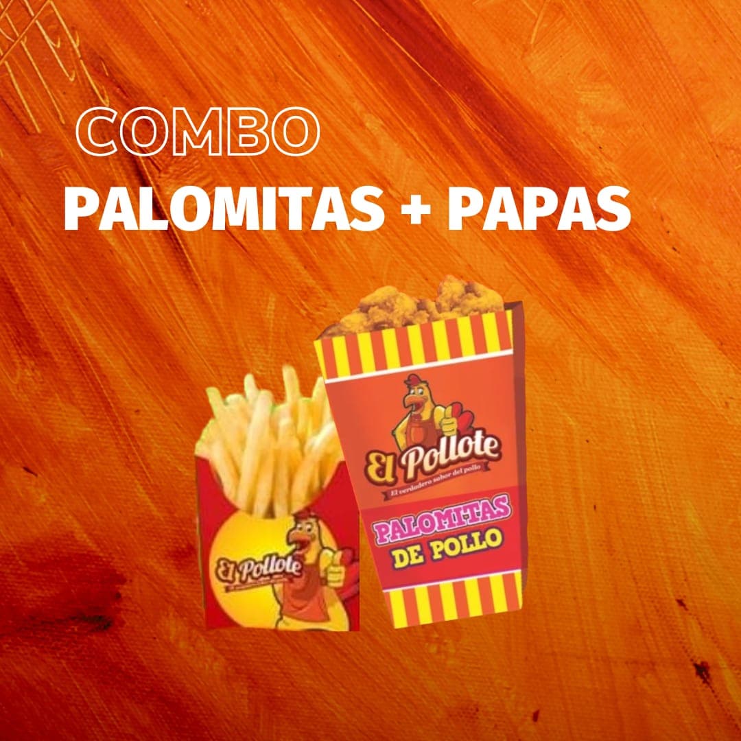 Paquete Palomitas de Pollo + Papas Pequeñas