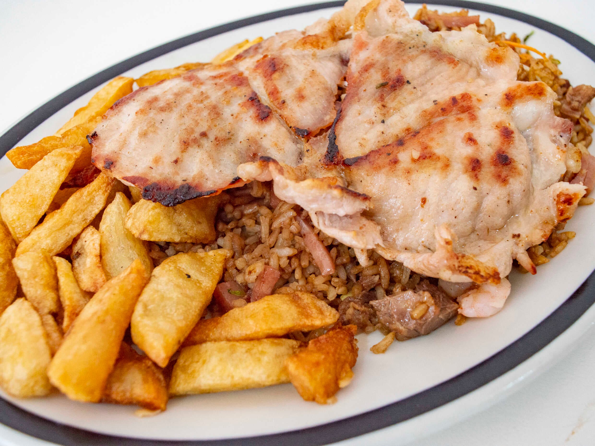 Bandeja con Chuleta a la Plancha (personal)