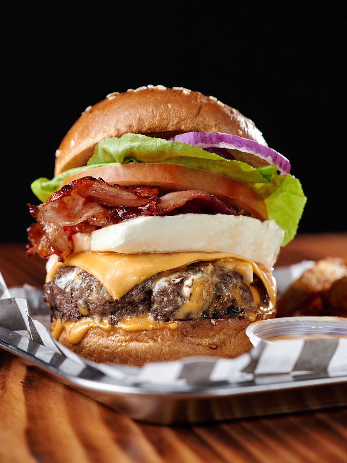 Burger Phili Bacon + papa francesa