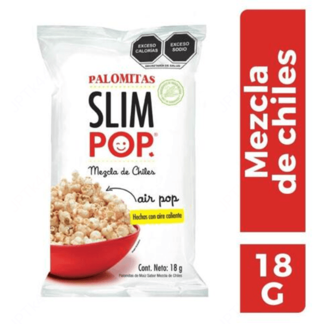 PALOMITAS MEZCLA DE CHILES SLIM POP 18G.