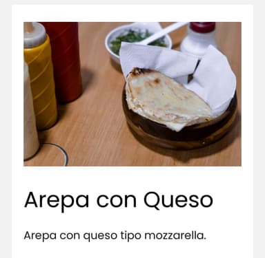 Arepa con Queso
