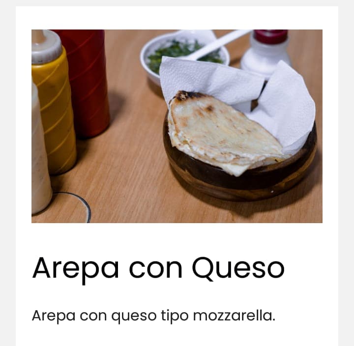 Arepa con Queso