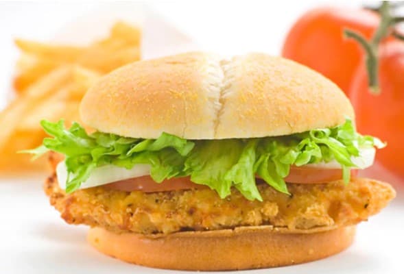 Hamburguesa de Pollo + Papas Mini + Bebida