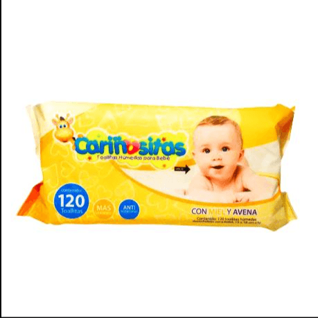 Cariñositas Toallitas Húmedas para Bebé con Miel y Avena