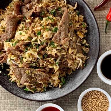 Arroz Oriental con Carne