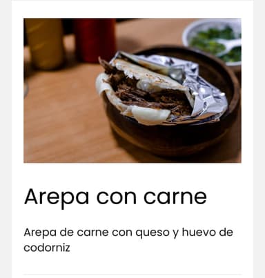 Arepa con Chorizo