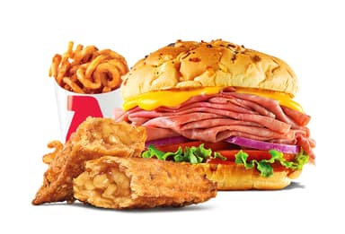 1Beef and Cheddar+1 CurlyFries+1Pastel Manzana