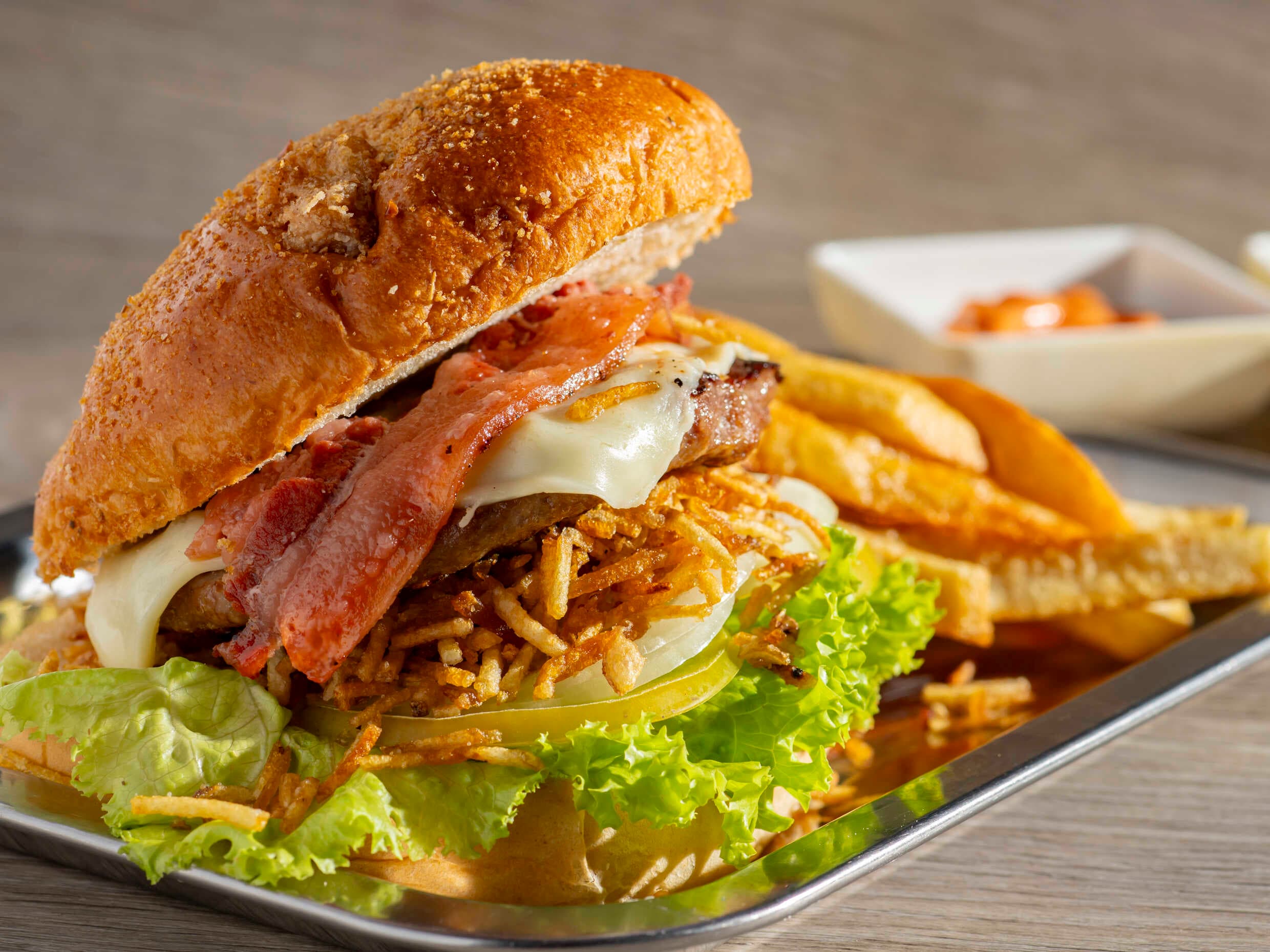 Hamburguesa  del Gordo con Pan Chicharron