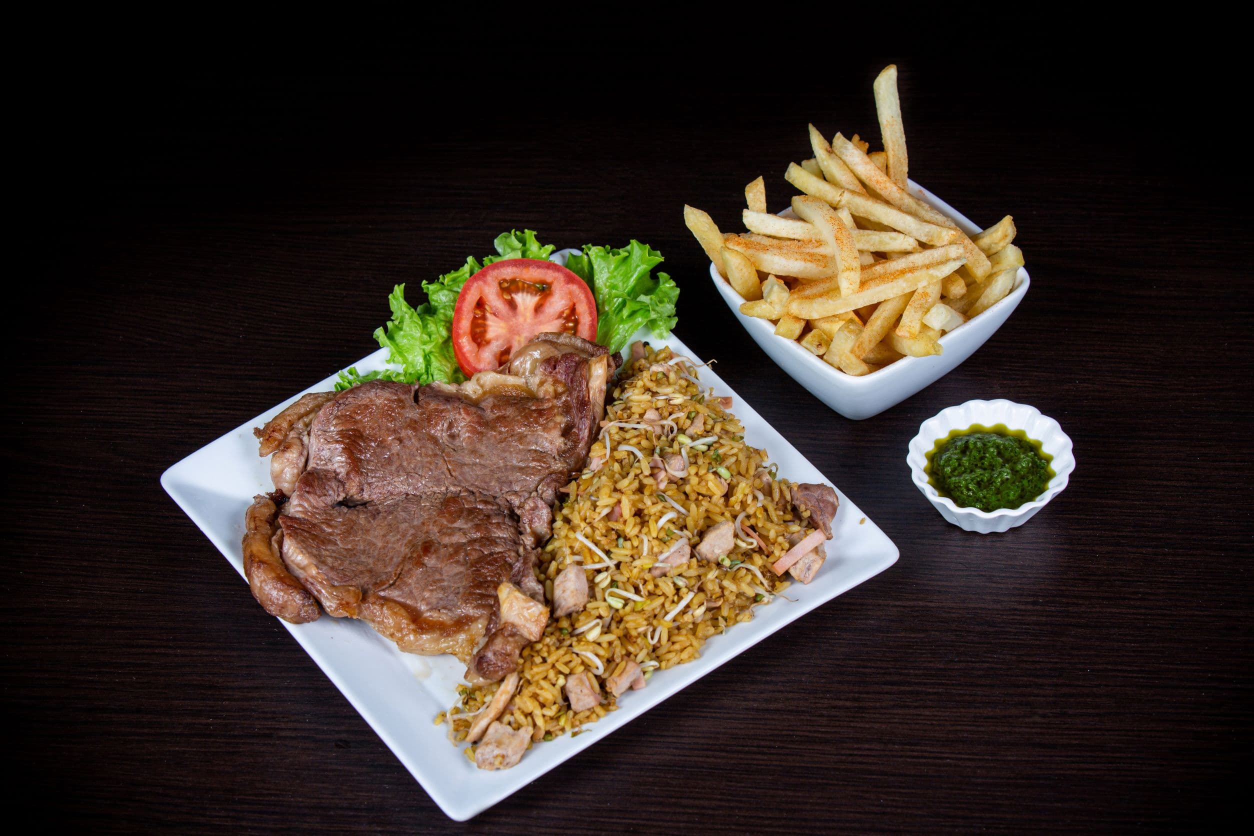 Personal con churrasco
