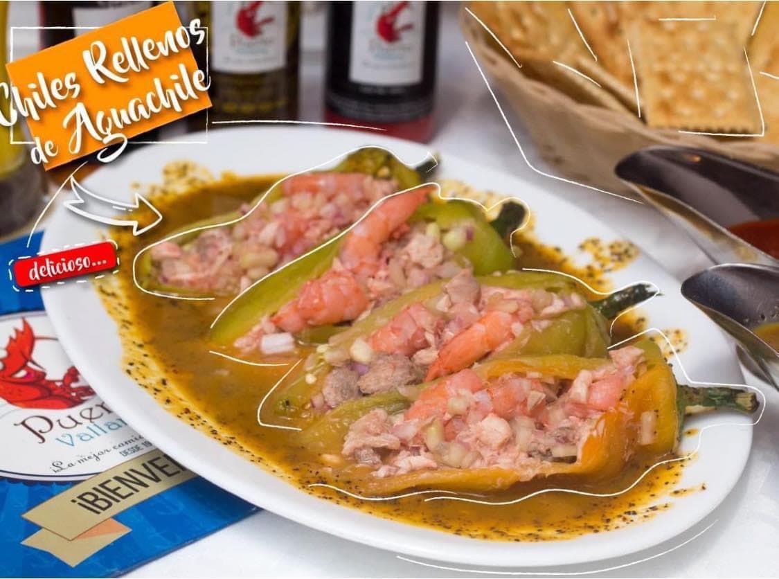 Chiles de Agua Rellenos de Aguachile