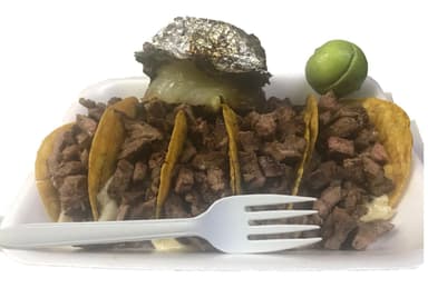 Tacos de Carne Asada con Tocino