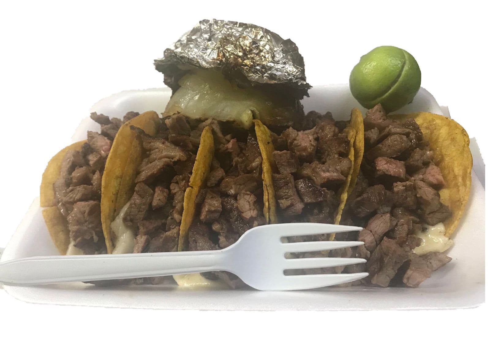Tacos de Carne Asada con Tocino