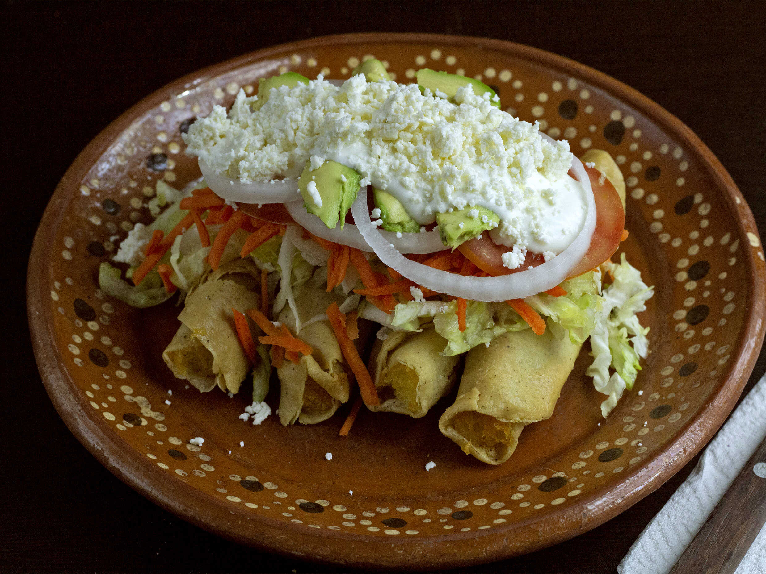 Tacos Dorados de Pollo