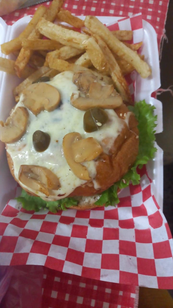 Pizza Burger de Champiñones