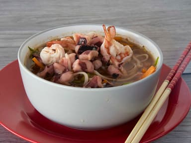 Ramen con Pulpo y Camarón