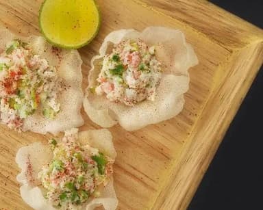 Tostadas de Arroz con Tampico