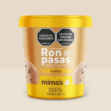 Litro de helado Clasico Ron y Pasas