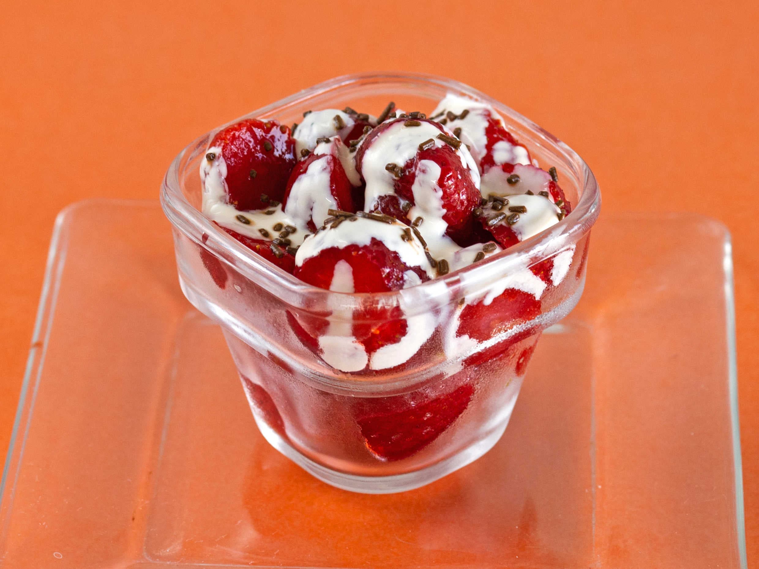 Fresas, Plátanos o Duraznos con Crema