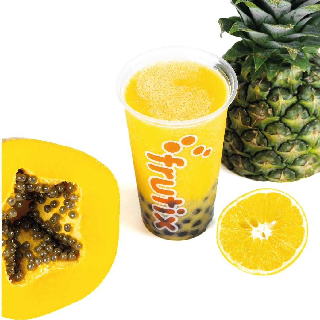 Bubble Juice de Papaya, Piña y Naranja Mediano