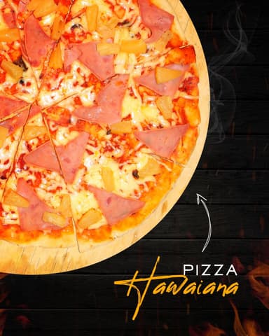 Pizza Hawaiana Familiar.