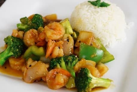 Teriyaki Mixto (carne, pollo y camarón)