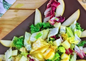 Ensalada de Pera y Manzana con Queso