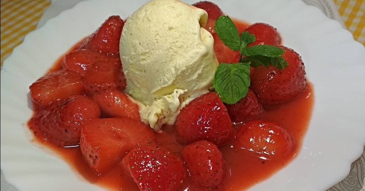 Fresas Flameadas