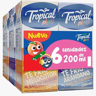 Six Pack Surtido Tropical Play 200 Ml