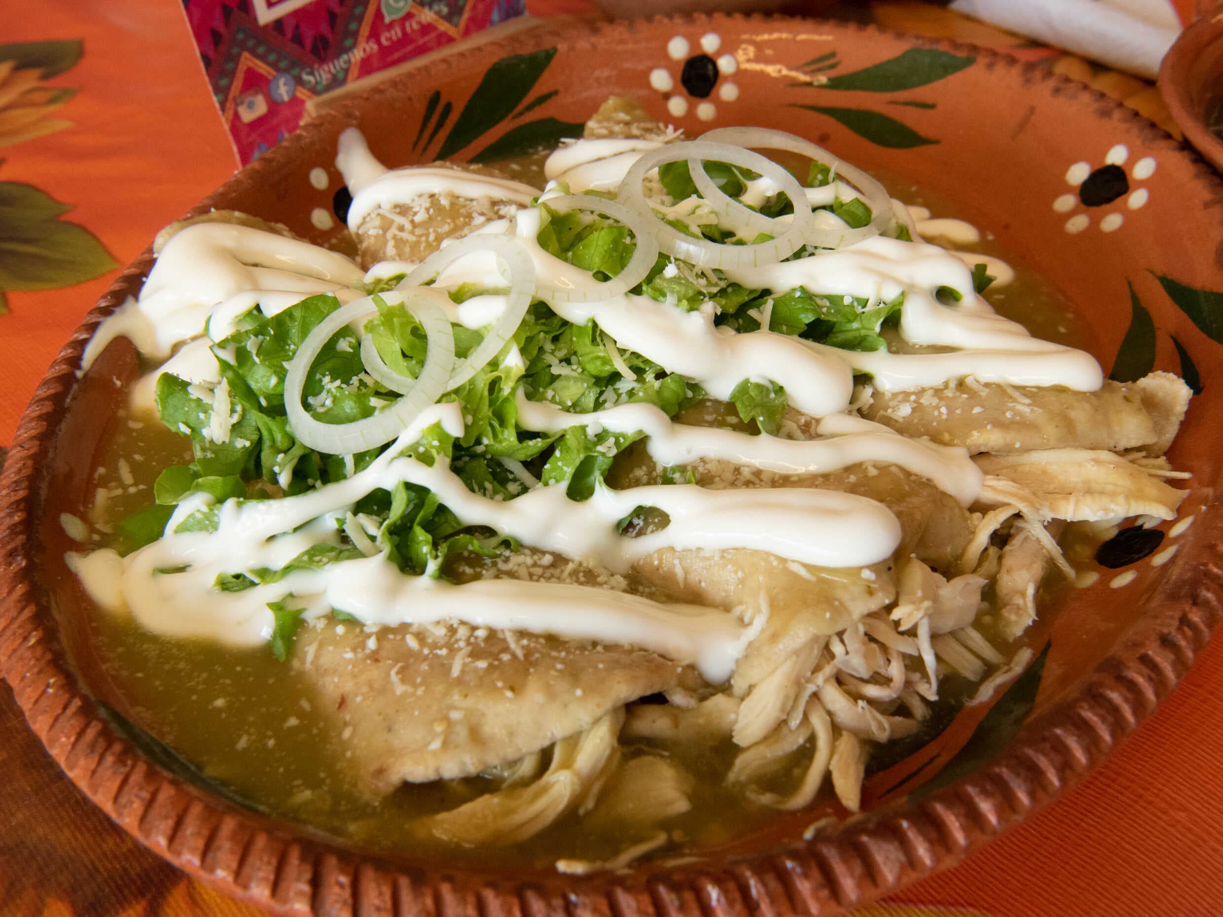 Enchiladas Verdes con Pollo