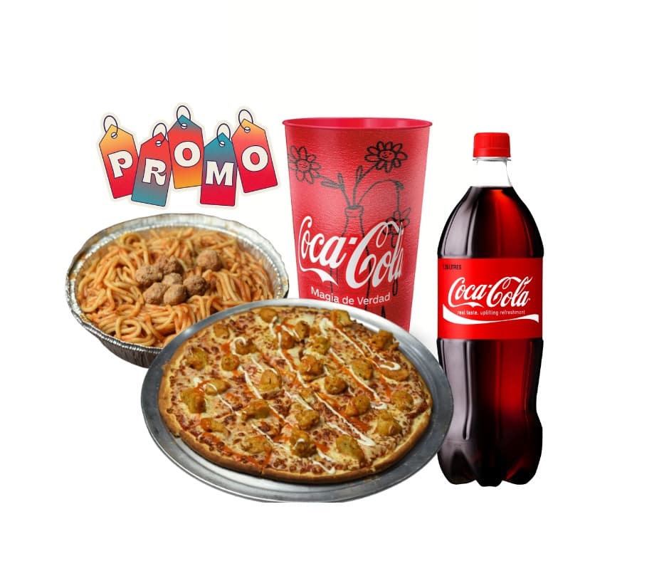 Pizza Boneless + Refresco Fam Coca-Cola 1.75ml