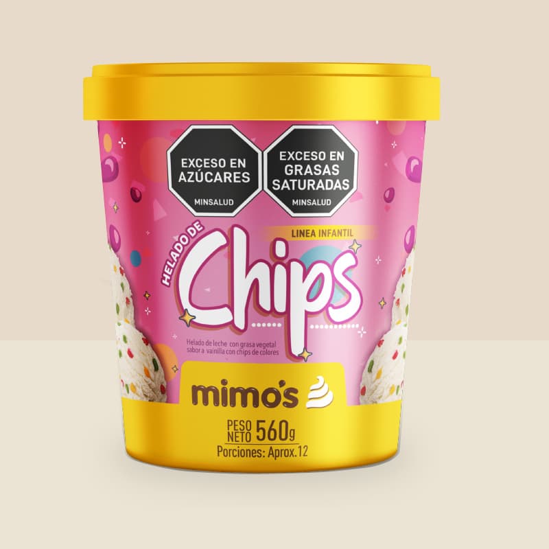 Litro de helado Clasico Chip de Colores