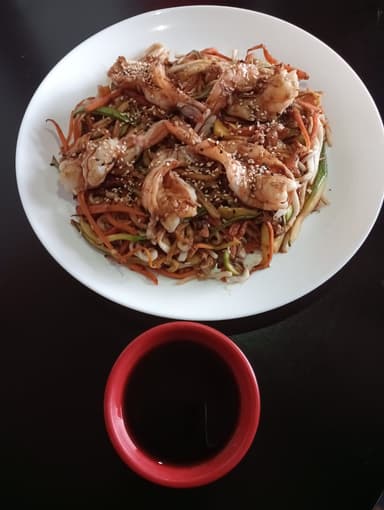 Yakiudon Camarón