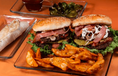 Hamburguesa big Shark con papas