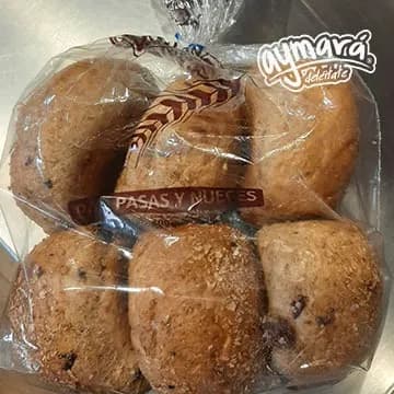 Mogolla pasas y nueces x 6 unidades