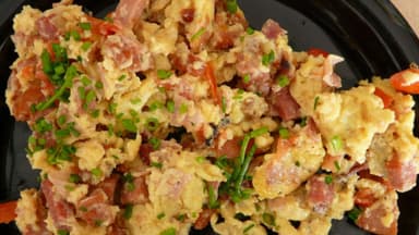 Huevos con Jamón + Chocomilk