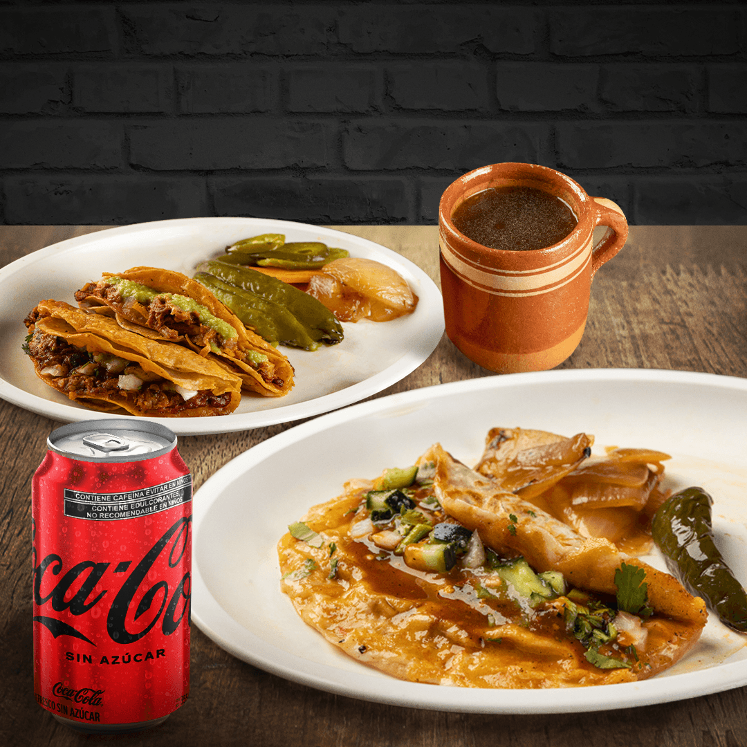 Combo Gringa + 2 Tacos + Consomé + Refresco