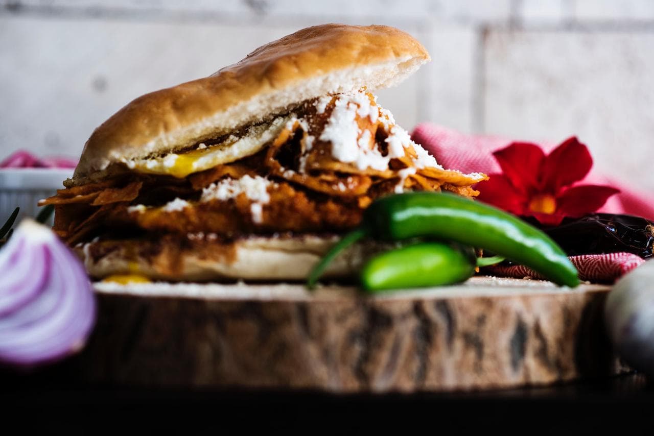 Torta  de Chilaquiles Vegetariana