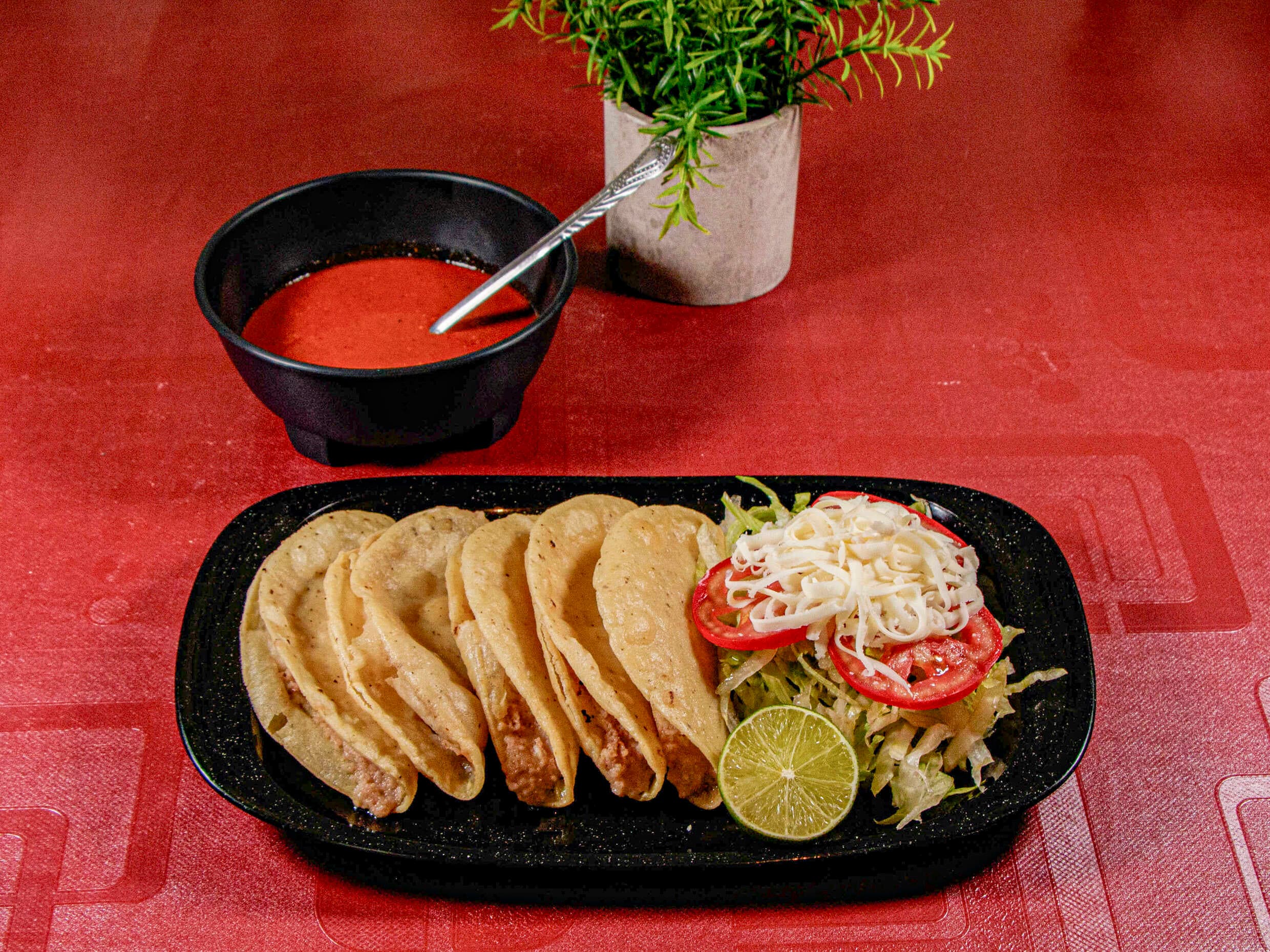 Tacos Dorados de Frijoles