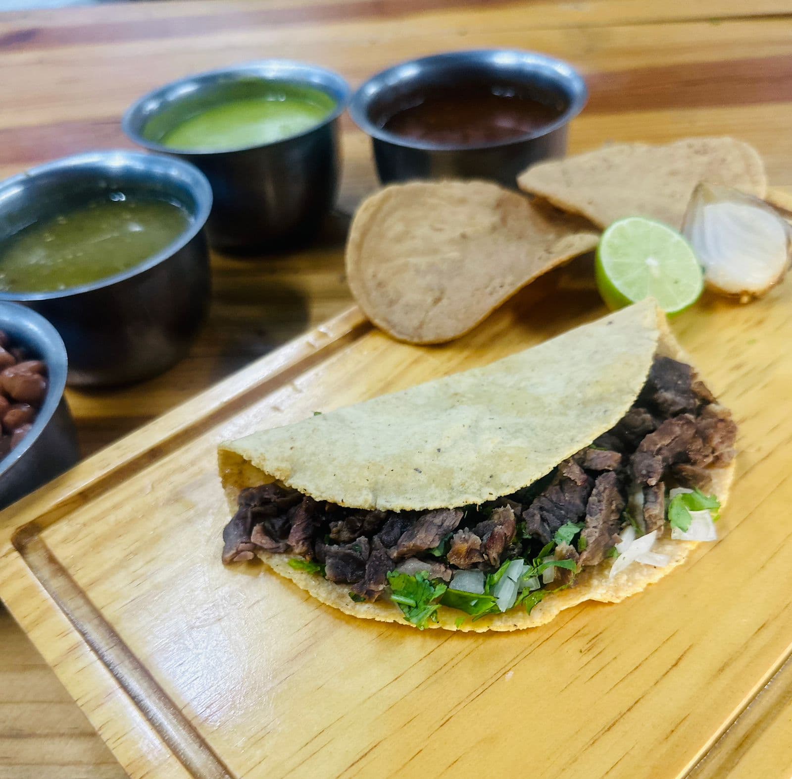 Taco Grande de Asada Cerdo, Tocinilla