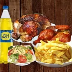 1 Pollo + Medio Pollo + Inca Kola 1,5 Lt