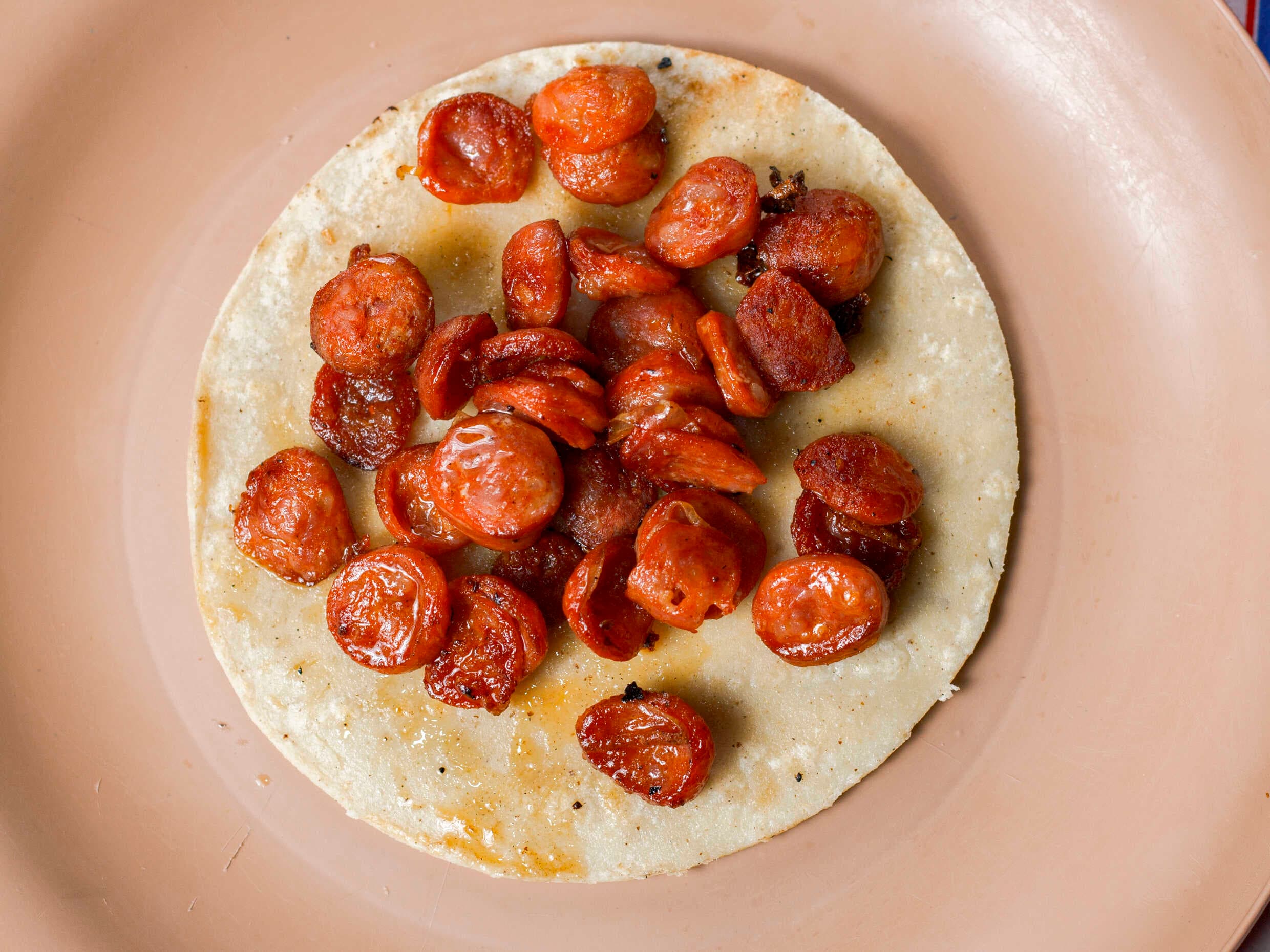 Taco de Chistorra Tortilla de Maíz