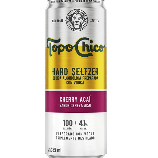 Bebida Hard Seltzer Topo Chico Cherry Acai 355 ml