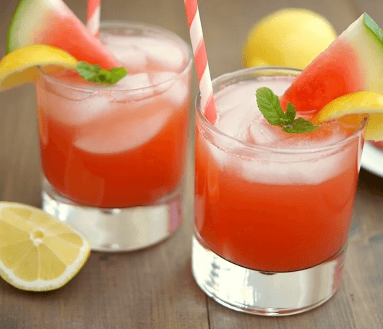 Jugo de Sandía, Fresa y Limón