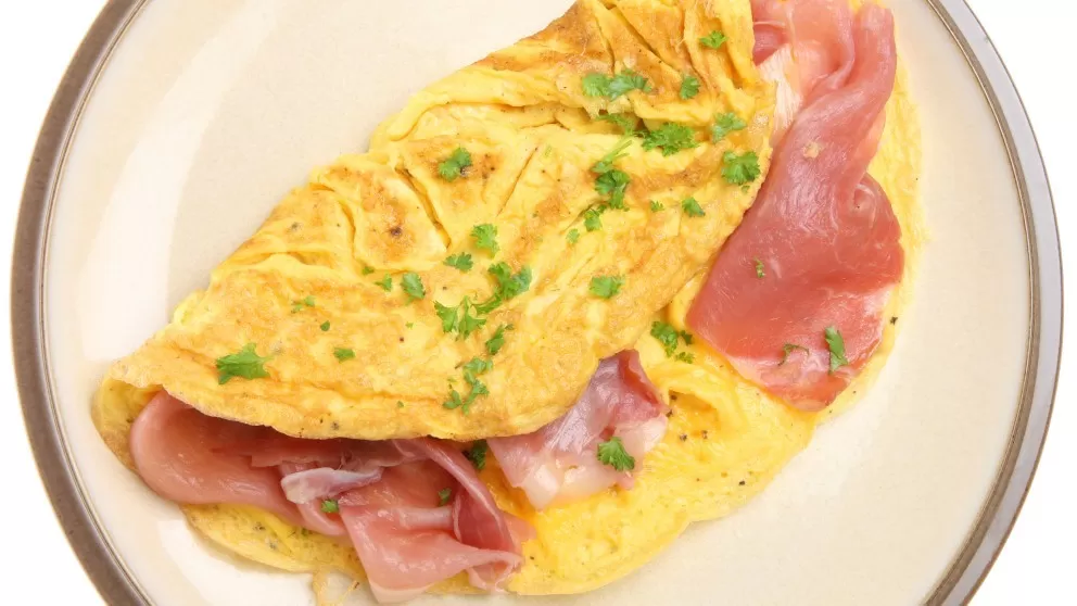 Combo Omelette Jamon y Queso + Pan + Bebida