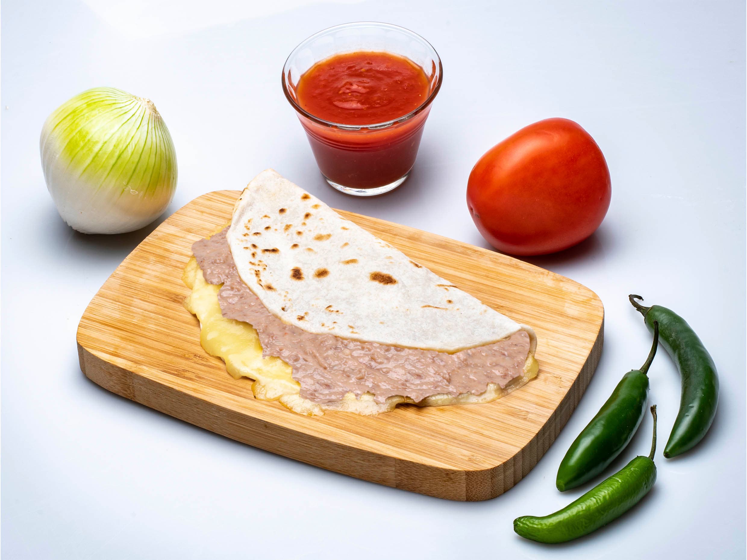 Quesadilla con Frijoles