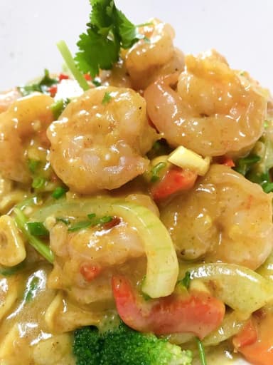 Camarón en Salsa Satay Malasia